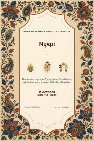 Nyepi invitation preview