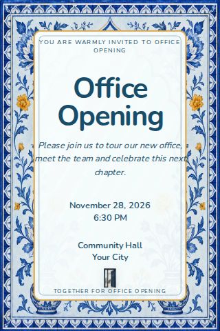 Office Opening invitation design preview