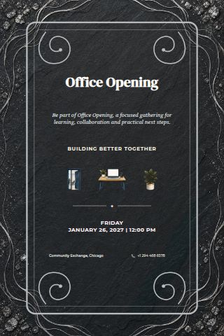 Office Opening invitation preview