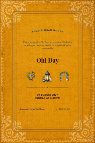 Ohi Day invitation preview