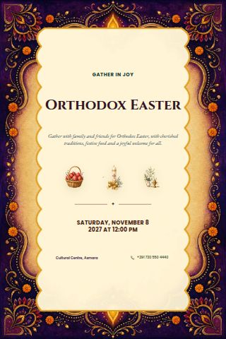 Orthodox Easter invitation preview