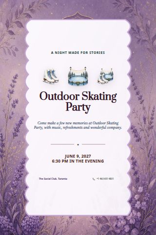 Outdoor Skating Party invitation preview