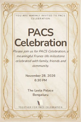 PACS Celebration invitation design preview