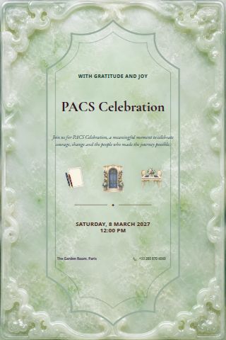 PACS Celebration invitation preview