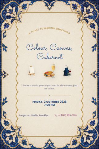 Paint & Sip invitation preview