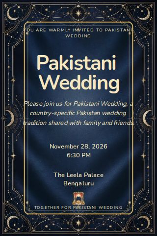 Pakistani Wedding invitation design preview