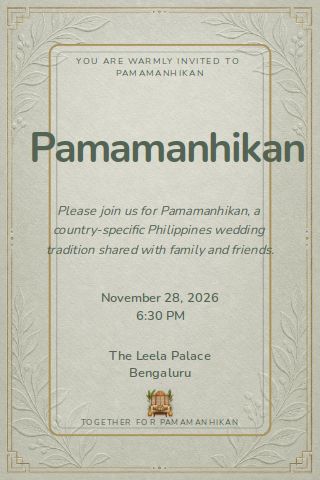 Pamamanhikan invitation design preview