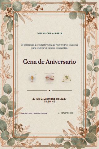 Anniversary Dinner invitation design