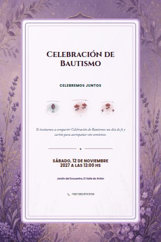 Baptism Celebration invitation design
