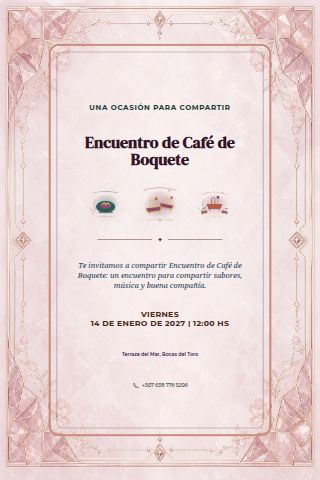 Boquete Coffee Gathering invitation design