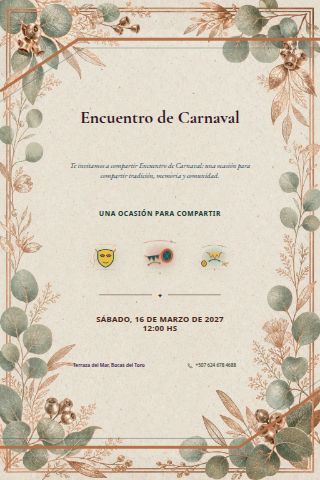 Carnival Gathering invitation design