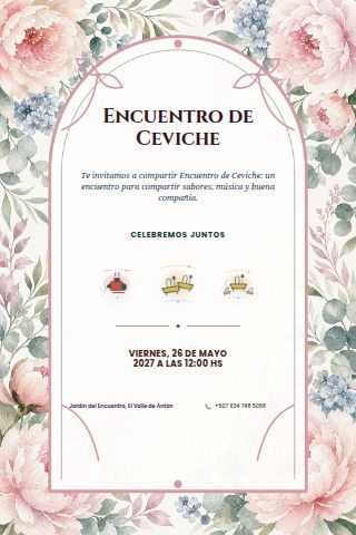 Ceviche Gathering invitation design