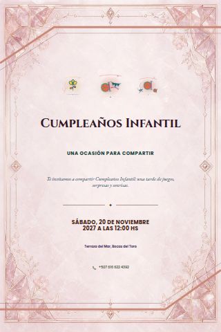 Children's Birthday invitation design