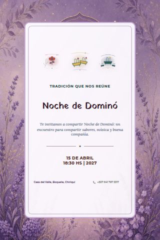 Domino Night invitation design