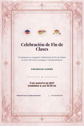 End-of-School Celebration invitation design