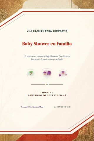 Family Baby Shower invitation design