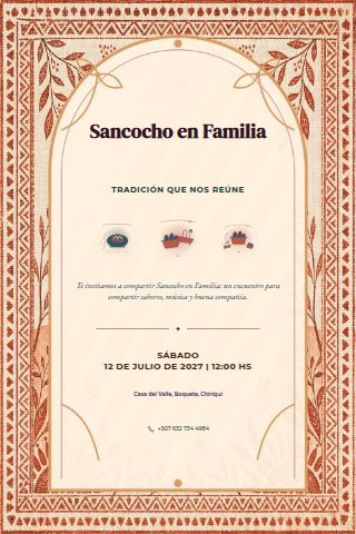 Family Sancocho invitation design