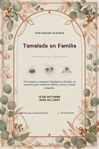 Family Tamalada invitation design