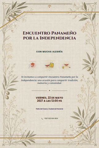 Panamanian Independence Day Gathering invitation design preview