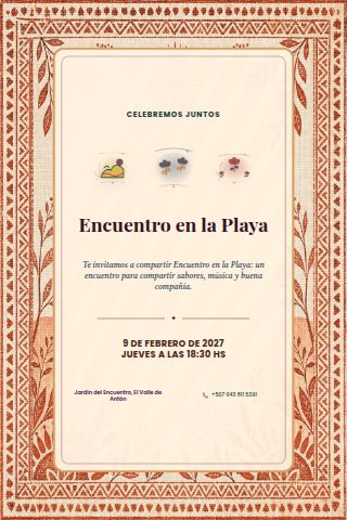 Island Beach Gathering invitation design
