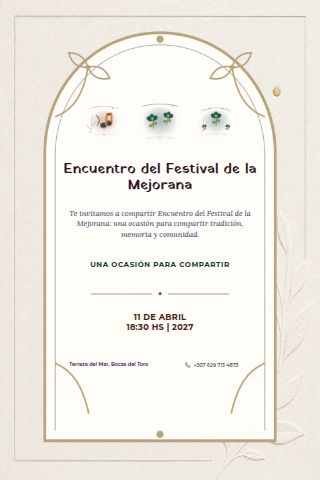 Mejorana Festival Gathering invitation design