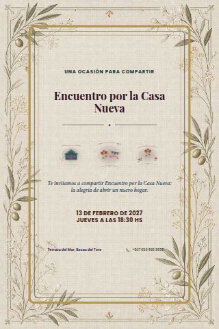 New Home Gathering invitation design