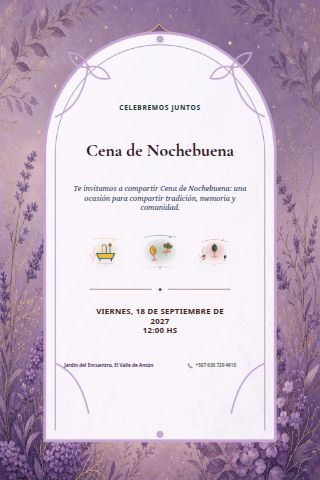 Nochebuena Dinner invitation design