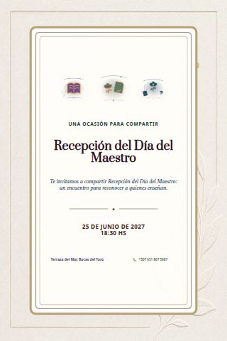 Teachers' Day Reception invitation design