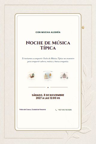Típico Dance Night invitation design