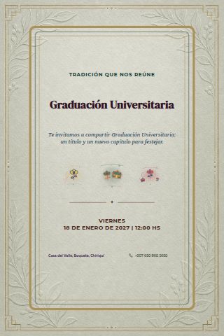 University Graduation invitation design