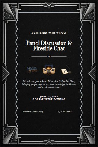 Panel Discussion & Fireside Chat invitation preview