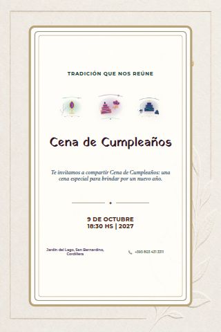 Adult Birthday Dinner invitation design