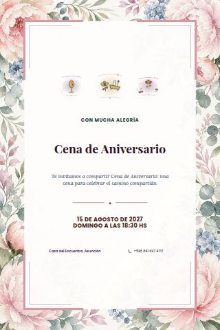 Anniversary Dinner invitation design