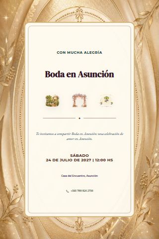 Asunción City Wedding invitation design