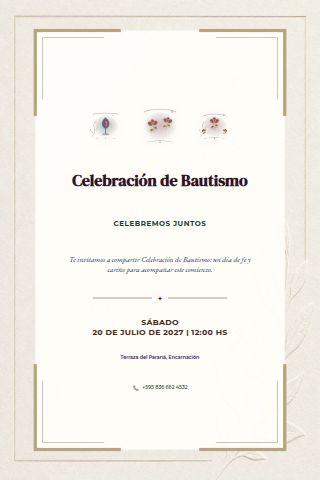 Baptism Celebration invitation design
