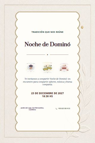 Domino Night invitation design