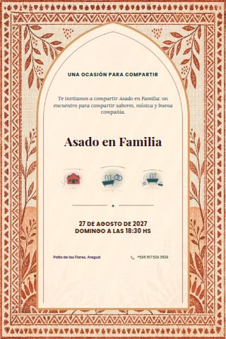Family Asado invitation design