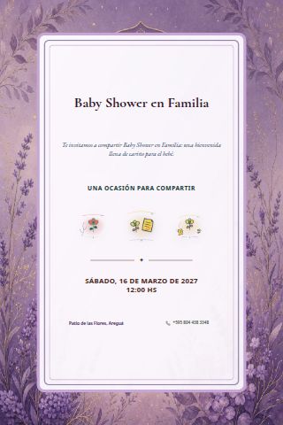 Family Baby Shower invitation design