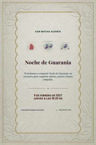 Guarania Night invitation design