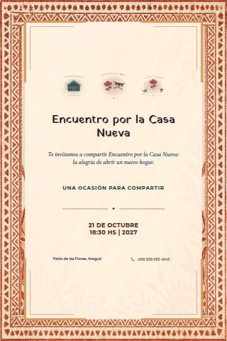 New Home Gathering invitation design