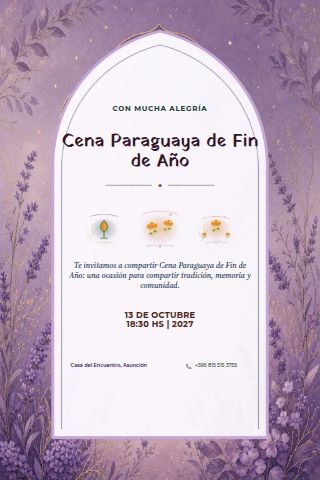 Paraguayan New Year's Eve Dinner invitation design preview