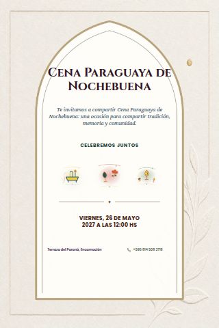 Paraguayan Nochebuena Dinner invitation design preview