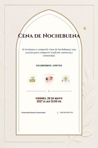 Nochebuena Dinner invitation design