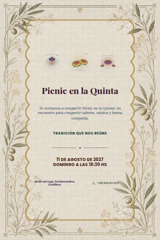 Quinta Picnic invitation design