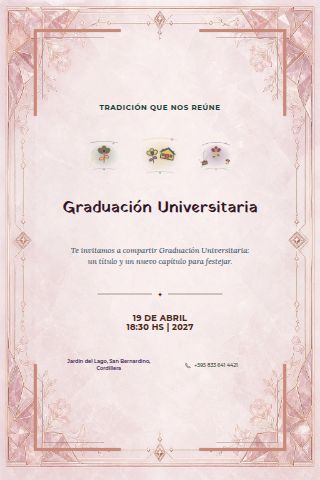 University Graduation invitation design