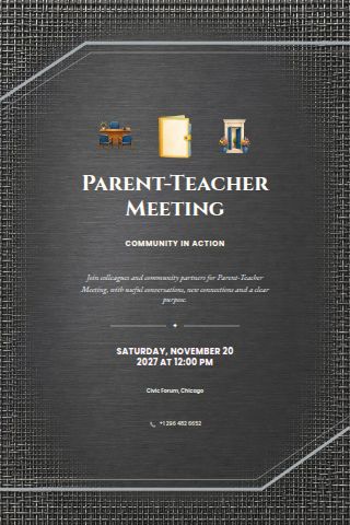 Parent-Teacher Meeting invitation preview