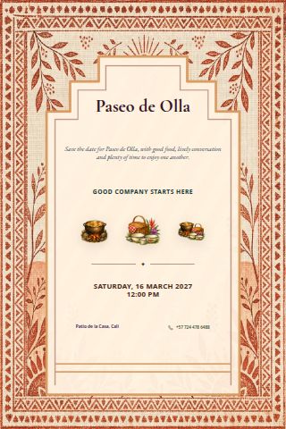 Paseo de Olla invitation preview