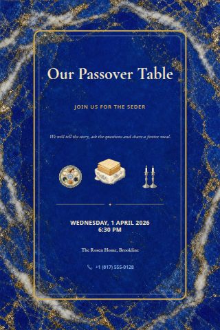 Passover Seder invitation preview