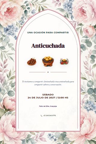 Anticuchada invitation design preview