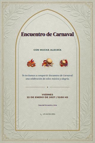 Carnival Gathering invitation design